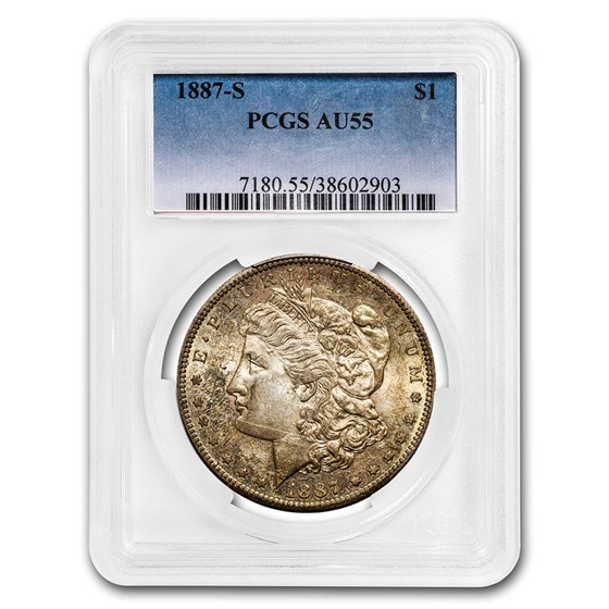 1887-S Morgan Dollar AU-55 PCGS 1887-S Morgan Dollar AU-55 PCGS